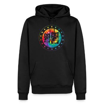 DJ Platine et Haut-Parleurs, Chemise Homme et - Sweat à capuche Premium bio Homme - noir - Devant - Nico (187cm)