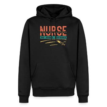 Keine Ausrede ich bin die Krankenschwester - Männer Premium Bio Hoodie - Schwarz - Vorne - Nico (187cm)