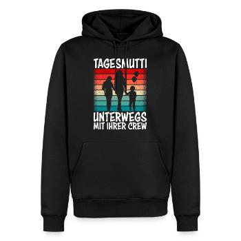 Tagesmutti unterwegs mit ihrer Crew Tagesmutter - Männer Premium Bio Hoodie - Schwarz - Vorne - Nico (187cm)