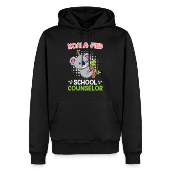 Koala - fied Qualified School Companion - Men’s Premium Organic Hoodie - black - Front - Nico (187cm)