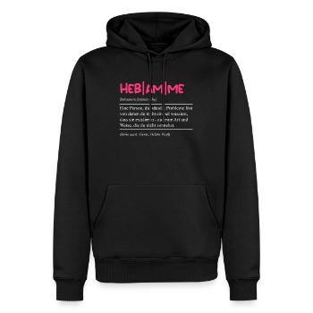 Geburtsvorbereitung Die Definition einer Hebamme - Männer Premium Bio Hoodie - Schwarz - Vorne - Nico (187cm)