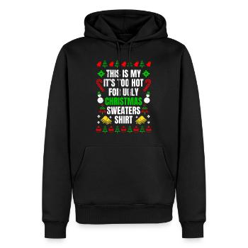 Trop chaud pour les pulls moches Noël - Sweat à capuche Premium bio Homme - noir - Devant - Nico (187cm)