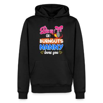 Schleife oder Burnout hab dich lieb Tagesmutter - Männer Premium Bio Hoodie - Schwarz - Vorne - Nico (187cm)