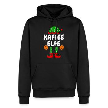 Kaffee Elfe Kaffeetrinker - Männer Premium Bio Hoodie - Schwarz - Vorne - Nico (187cm)