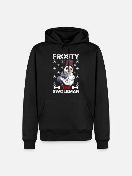 Frosty the Swoleman - Men’s Premium Organic Hoodie - black