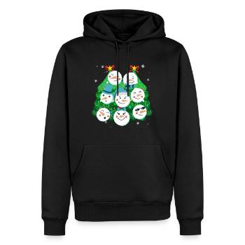 Tannenbaum Snowmies Schneemann - Männer Premium Bio Hoodie - Schwarz - Vorne - Nico (187cm)
