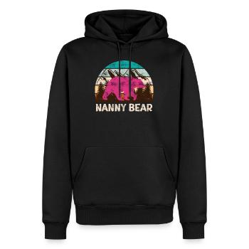 Mama bear Nanny bear Tagesmutter - Männer Premium Bio Hoodie - Schwarz - Vorne - Nico (187cm)