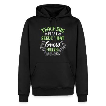 Lehrer pflanzen Samen die wachsen Lehrer - Männer Premium Bio Hoodie - Schwarz - Vorne - Nico (187cm)