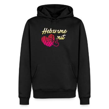 Ich bin eine Hebamme mit Herz Hebamme - Männer Premium Bio Hoodie - Schwarz - Vorne - Nico (187cm)