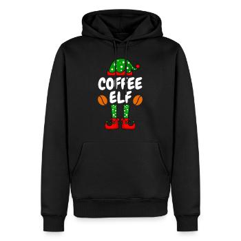 Kaffee Elfe Kaffeetrinker - Männer Premium Bio Hoodie - Schwarz - Vorne - Nico (187cm)