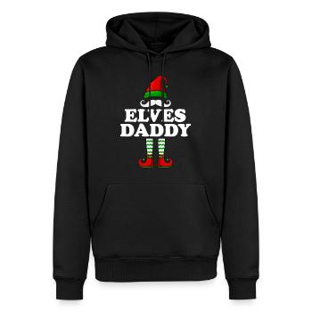 Elves Papa Christmas Father Elves Family - Men’s Premium Organic Hoodie - black - Front - Nico (187cm)