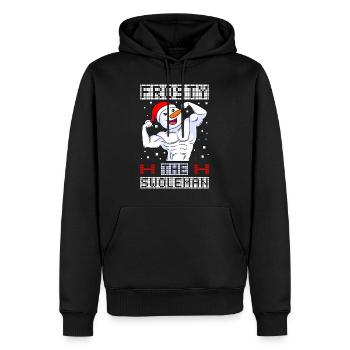 Frosty the Swoleman Bodybuilder Bonhomme de neige - Sweat à capuche Premium bio Homme - noir - Devant - Nico (187cm)
