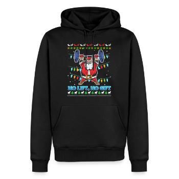 No Lift No Gift Nikolaus Bodybuilder Gym - Sweat à capuche Premium bio Homme - noir - Devant - Nico (187cm)