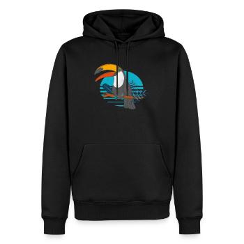 Toucan Oiseau Tropical Rainforest Animaux - Sweat à capuche Premium bio Homme - noir - Devant - Nico (187cm)