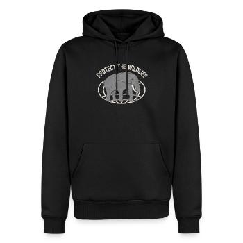 Elefant Wildtier Schützer Ökologie Naturschutz - Männer Premium Bio Hoodie - Schwarz - Vorne - Nico (187cm)