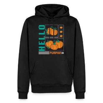 Chemise d’Halloween, mignon Hello Pumpkin Spooky Lover - Sweat à capuche Premium bio Homme - noir - Devant - Nico (187cm)