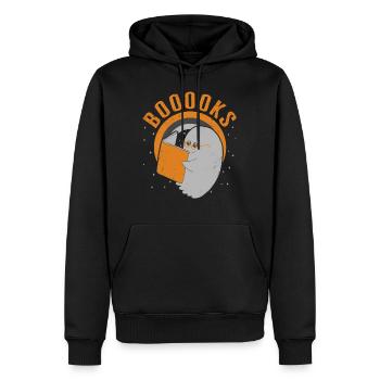 Halloween Kostüm Shirt, Boooooks Geist süßes Buch - Männer Premium Bio Hoodie - Schwarz - Vorne - Nico (187cm)