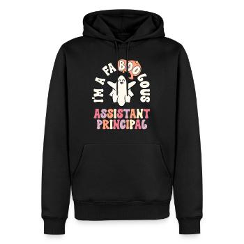 Faboolous Assistant Principal Retro Halloween - Sweat à capuche Premium bio Homme - noir - Devant - Nico (187cm)