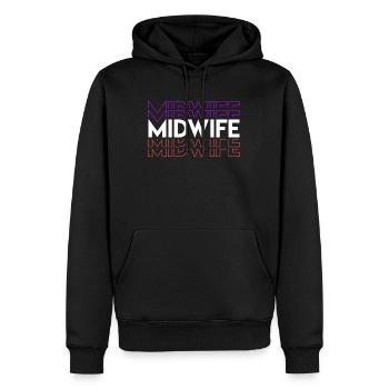 Doula Geburtshelfer Hebamme - Männer Premium Bio Hoodie - Schwarz - Vorne - Nico (187cm)