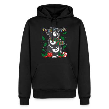 8-Ball Billard Spieler Billiard - Männer Premium Bio Hoodie - Schwarz - Vorne - Nico (187cm)