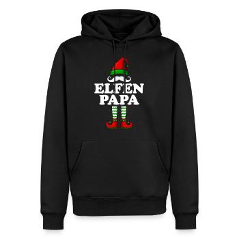 Elfen Papa Weihnachten Vater Elfen Familie - Männer Premium Bio Hoodie - Schwarz - Vorne - Nico (187cm)