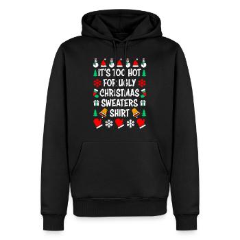 Zu heiß fr Ugly Christmas Sweater - Männer Premium Bio Hoodie - Schwarz - Vorne - Nico (187cm)