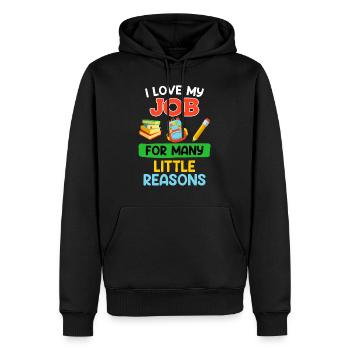 Kindergarten Ich liebe meinen Beruf Erzieherin - Männer Premium Bio Hoodie - Schwarz - Vorne - Nico (187cm)