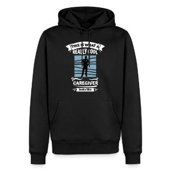 Voici à quoi ressemble une infirmière cool infirmière gériatrique - Sweat à capuche Premium bio Homme - noir - Devant - Nico (187cm)