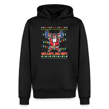 No Lift No Gift Nikolaus Bodybuilder Gym - Sweat à capuche Premium bio Homme - noir - Devant - Nico (187cm)
