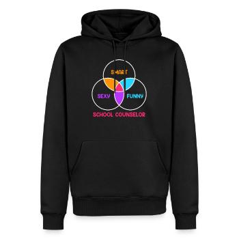Accompagnement scolaire Smart sexy drôle Compagnon d’école - Sweat à capuche Premium bio Homme - noir - Devant - Nico (187cm)
