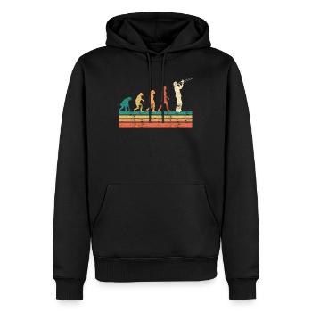 Musiker Posaunist die Evolution Posaune - Männer Premium Bio Hoodie - Schwarz - Vorne - Nico (187cm)