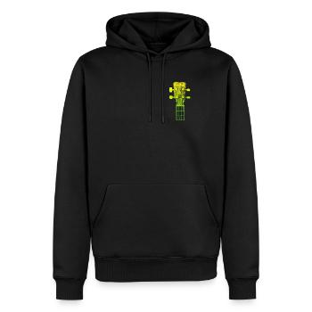 Guitariste de groupe Musicien Je joue de la guitare - Sweat à capuche Premium bio Homme - noir - Devant - Nico (187cm)