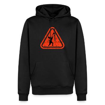 Orchestra Band Winds Concert Attention Trombone - Men’s Premium Organic Hoodie - black - Front - Nico (187cm)