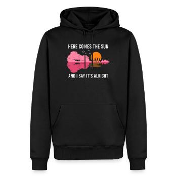 The Here comes the sun Akustik Gitarre - Männer Premium Bio Hoodie - Schwarz - Vorne - Nico (187cm)