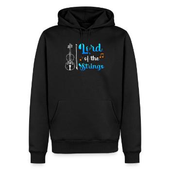 Lord of the strings Der Meister der Geige - Männer Premium Bio Hoodie - Schwarz - Vorne - Nico (187cm)