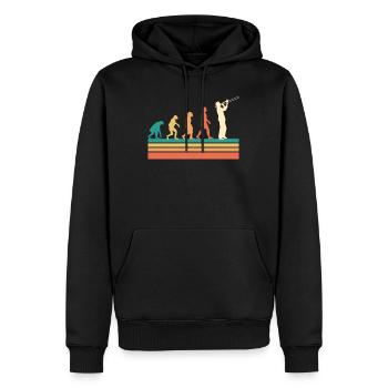 Musiker Posaunist die Evolution Posaune - Männer Premium Bio Hoodie - Schwarz - Vorne - Nico (187cm)