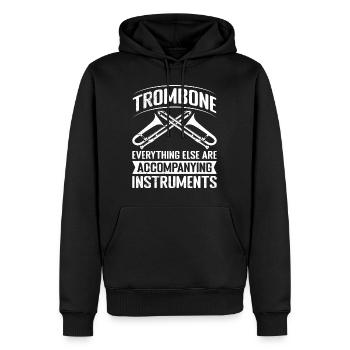 Alles andere sind Begleitinstrumente Posaune - Männer Premium Bio Hoodie - Schwarz - Vorne - Nico (187cm)