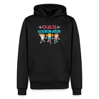 Kinder Chaos Koordinator im Kindergarten - Männer Premium Bio Hoodie - Schwarz - Vorne - Nico (187cm)