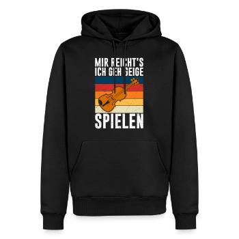 Musicien Concert Mir reichts ich spielen Geviolin jetzt - Sweat à capuche Premium bio Homme - noir - Devant - Nico (187cm)