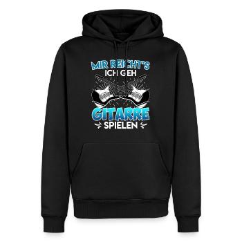 Mir reichts ich spiele jetzt Gitarre - Männer Premium Bio Hoodie - Schwarz - Vorne - Nico (187cm)