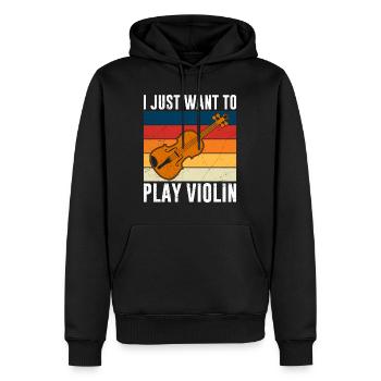 Musicien Concert Mir reichts ich spielen Geviolin jetzt - Sweat à capuche Premium bio Homme - noir - Devant - Nico (187cm)
