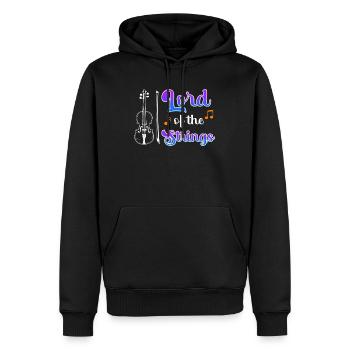 Lord of the strings Der Meister der Geige - Männer Premium Bio Hoodie - Schwarz - Vorne - Nico (187cm)