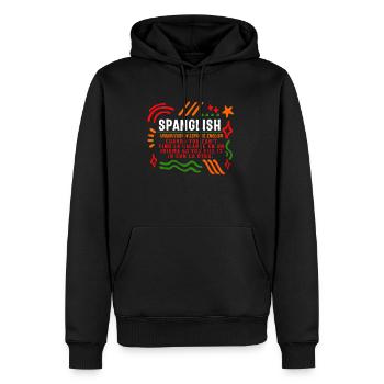 Spanisches Hemd, Spanisch Englisch - Männer Premium Bio Hoodie - Schwarz - Vorne - Nico (187cm)
