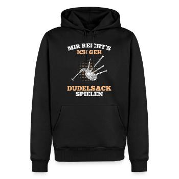 Sackpfeife Mir reichts ich spiele jetzt Dudelsack - Männer Premium Bio Hoodie - Schwarz - Vorne - Nico (187cm)