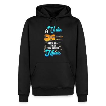 C’est tout ce dont vous avez besoin pour une bonne musique que le violon - Sweat à capuche Premium bio Homme - noir - Devant - Nico (187cm)