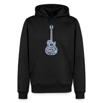 Musiker Gitarrist Mein Instrument ist die Gitarre - Männer Premium Bio Hoodie - Schwarz - Vorne - Nico (187cm)