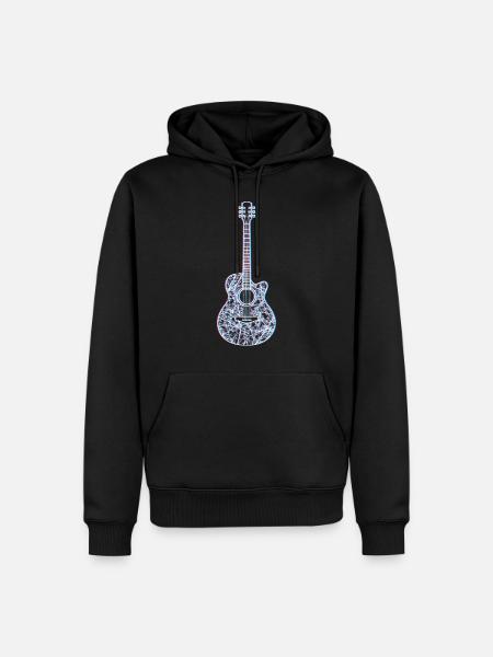 Musiker Gitarrist Mein Instrument ist die Gitarre - Herre Premium økologisk hoodie - sort
