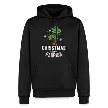 Noël en Floride Deck La famille Palm Trees - Sweat à capuche Premium bio Homme - noir - Devant - Nico (187cm)