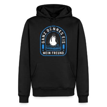 Ganz Dunnes Eis Mein Freund Shirt, Niedliches - Men’s Premium Organic Hoodie - black - Front - Nico (187cm)