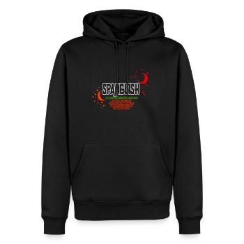Spanisches Hemd, Spanisch Englisch - Männer Premium Bio Hoodie - Schwarz - Vorne - Nico (187cm)